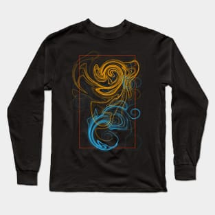 Abstract tangle with rectangle Long Sleeve T-Shirt